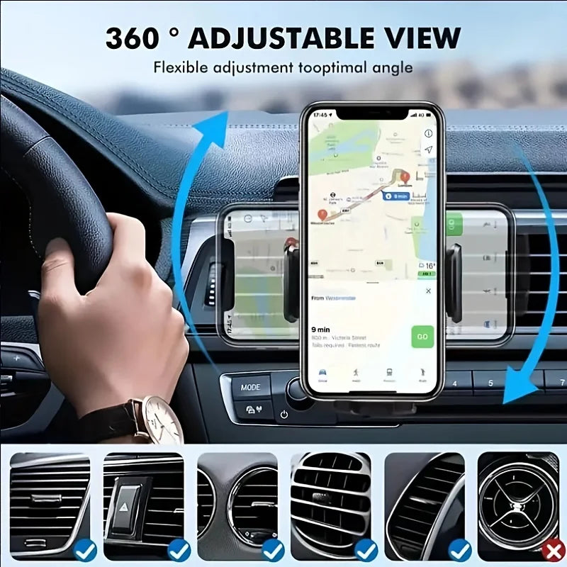 Universal -Handyhalter ,Lüftungsschlitz-Klemme für Smartphones 360° drehbar, 1‑Hand Bedienung,Kostenloser Versand
