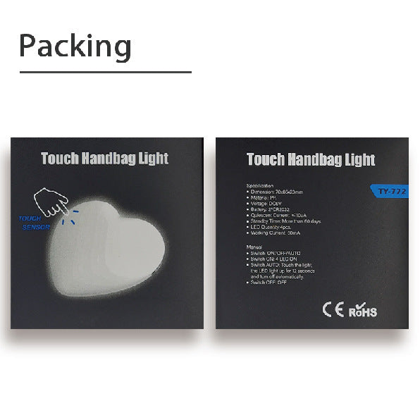 LED Leuchtende Handtasche Licht Nachtberührungssensor
