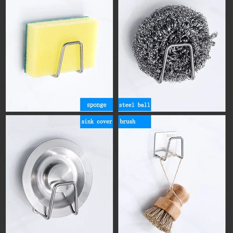 Hygienischer Edelstahl Schwammhalter – Selbstklebendes rack,Kostenloser Versand