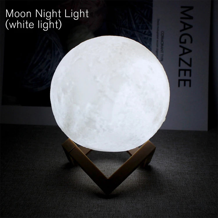 Galactic Moon – LED Mond‑ und Galaxie‑Nachtlicht für Kinderzimmer,Schlafzimmerdekoration Innenbeleuchtung