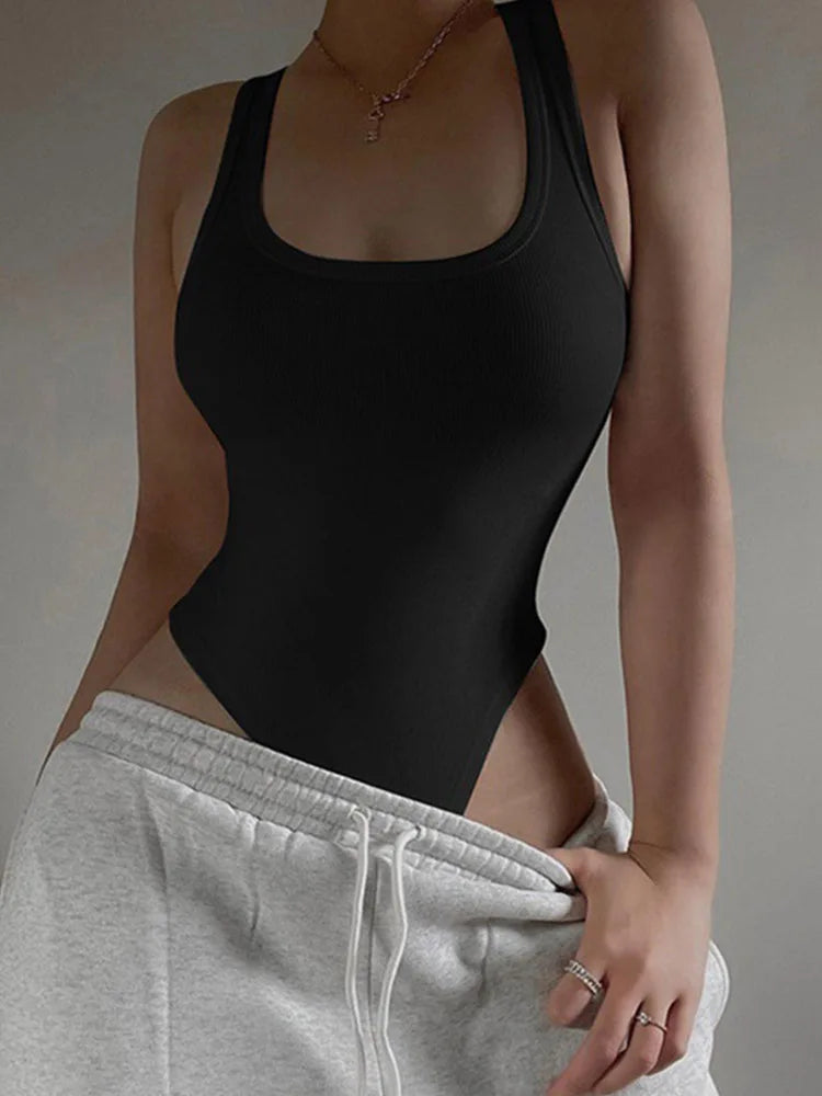 Off‑Shoulder Strick-Bodysuit