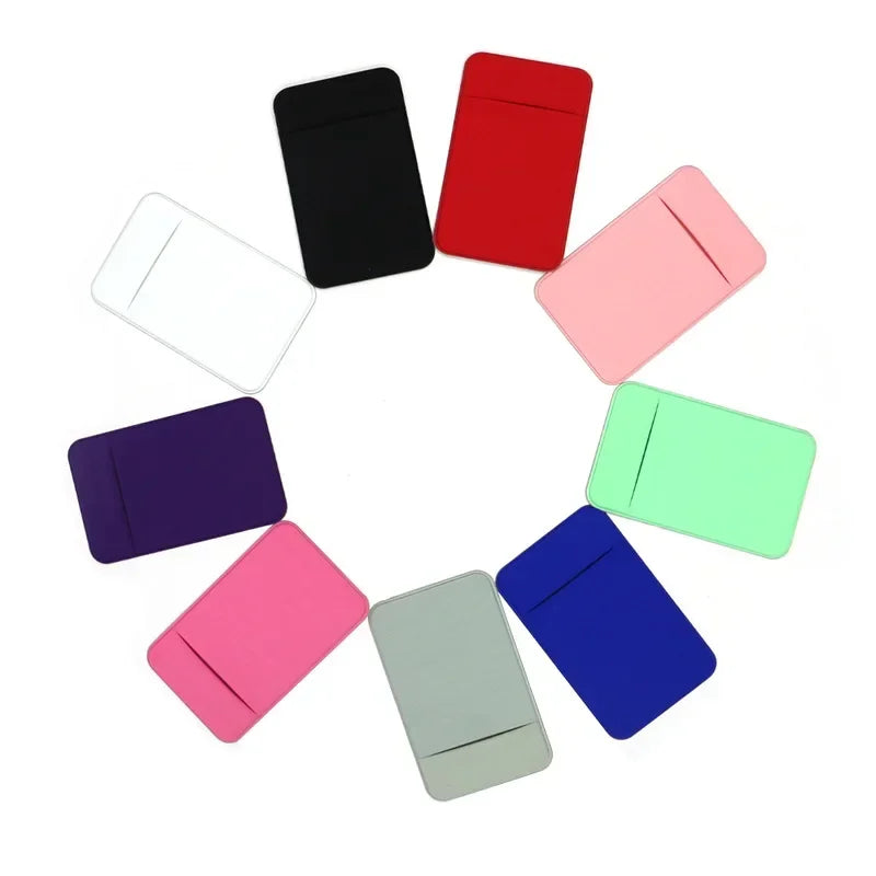 Elastische Tuch Handy Karte Halter Handy Brieftasche Fall Kredit ID Karte Halter Aufkleber Tasche Geld Tasche Kostenloser Versand